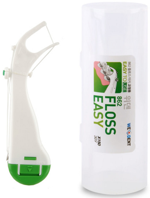 위덴 치아 교정 치실 18.38m + 케이스 WD862-C 그린, 1세트