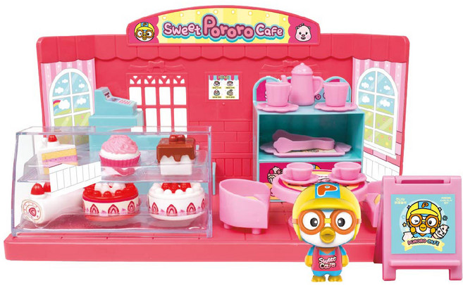 뽀로로 스위트 뽀로로 카페 역할놀이 세트, 혼합색상, 1세트