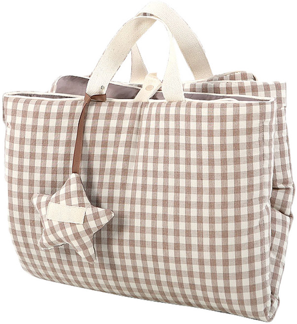 화모 사계절 낮잠이불세트 분리형, 브라운