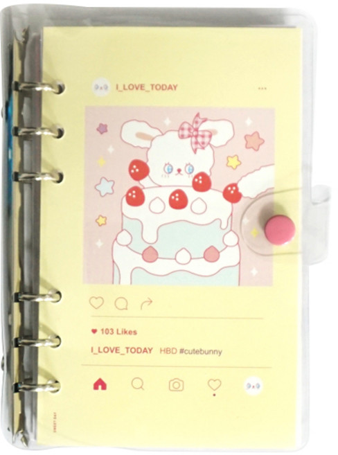 아이러브투데이 6공 만년 다이어리, 토끼케이크, 1개