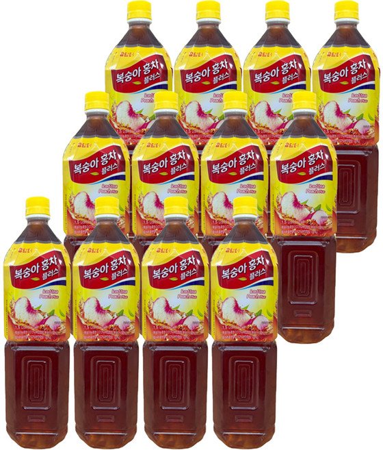 담터 액상 복숭아 홍차, 1.5L, 12개