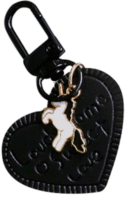 하트유니콘 키링 RK354, 블랙, 1개