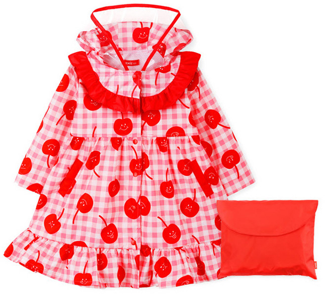 오즈키즈 여아용 체리체리 톡톡 우비