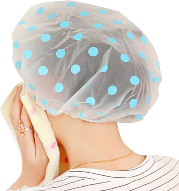 도트 샤워 헤어캡, 랜덤발송, 20개