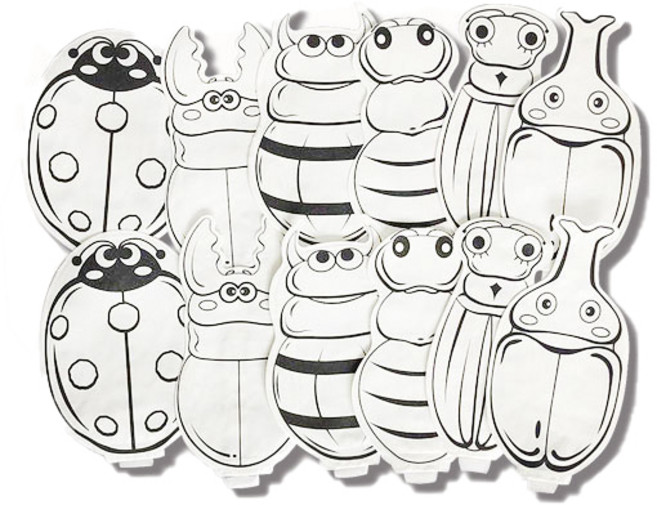 컬러룬 색칠 곤충 만들기 6종 x 2세트, 무당벌레, 사슴벌레, 거미, 풍뎅이, 개미, 사마귀, 2개