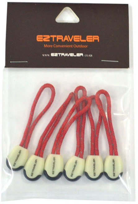 이지트래블러 야광 지퍼 손잡이 6p, 혼합색상, 1단, 1개