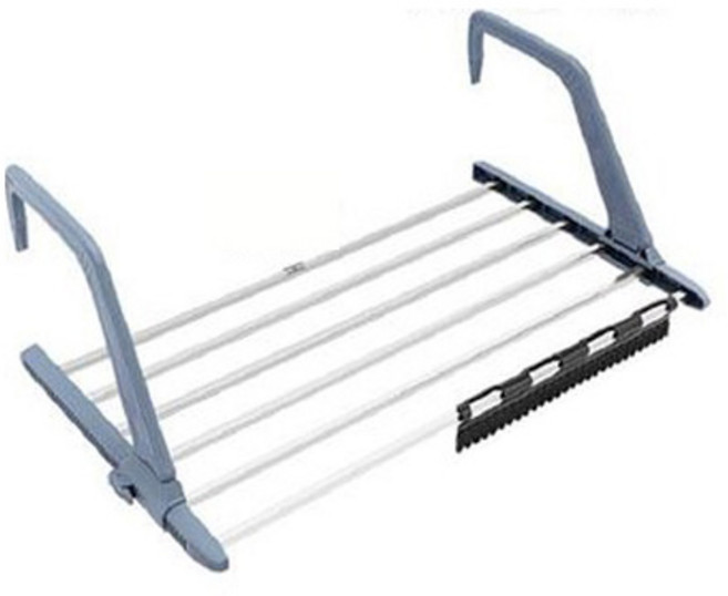 리빙백 베란다 창틀 미니 사각 건조대, 그레이