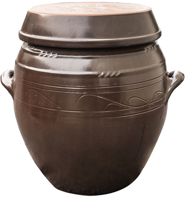 장수옹기 소금 간수 빠짐용 타공 항아리, 1개