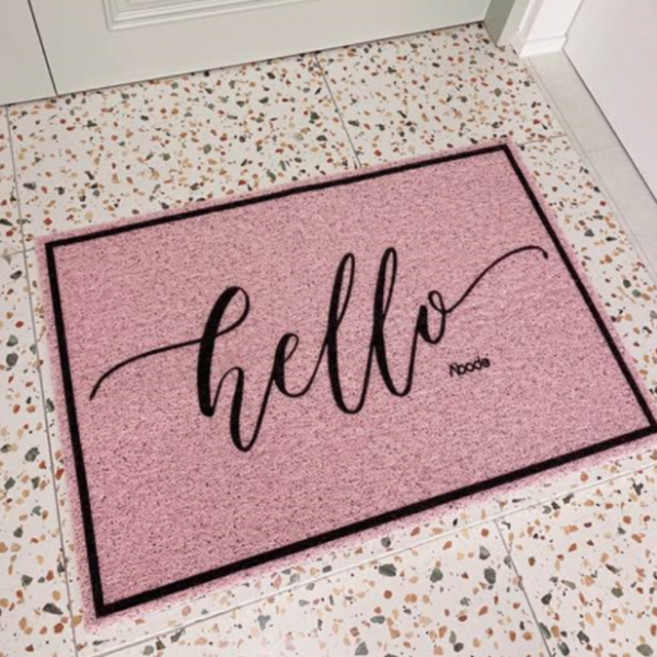 아보드 현관 코일매트, 헬로핑크(필기체), 1개