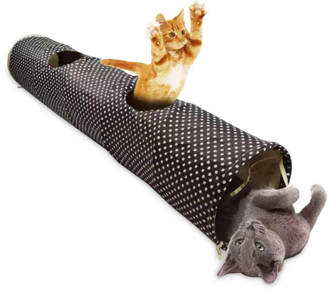 말랑젤리 터널 고양이 장난감, 블랙토트, 1개