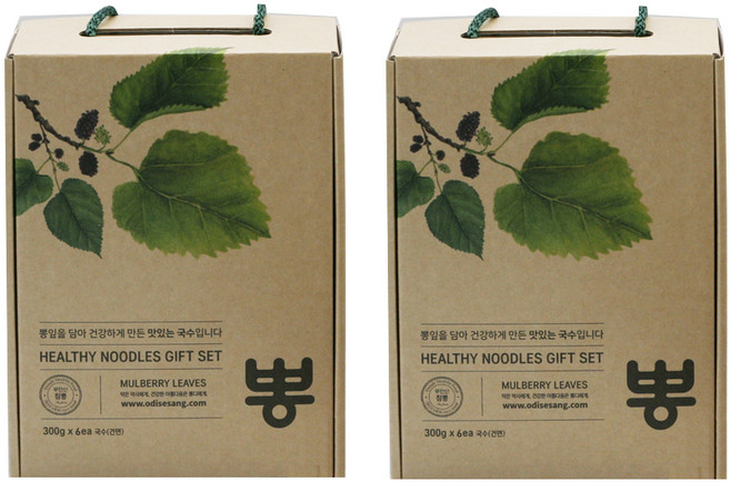 뽕디 쫄깃한뽕면 300g x 2p + 우리밀뽕면 300g x 2p + 풍미가득뽕칼 300g x 2p 뽕면 선물 세트, 1세트