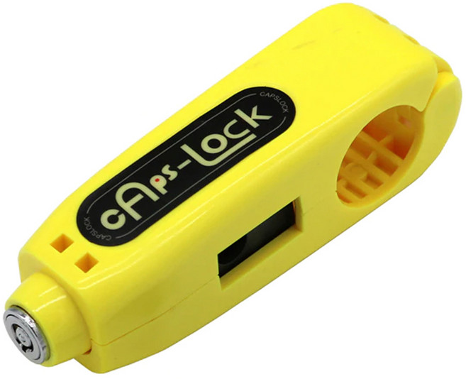 자전거 오토바이 도난방지 핸들 잠금 자물쇠, 노랑, 1개