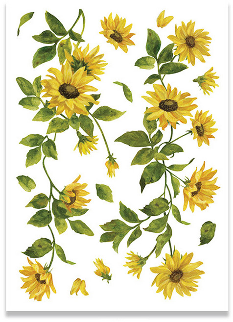 유니디자인 인테리어 꽃 포인트 스티커, 해바라기, 50 x 70 cm