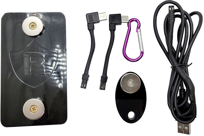Rational 外送代駕 摩托車磁吸充電支架 5-pin 類型 充電板 2合1 家用兩用 全套組, 1套