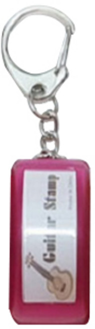 기타 코드스탬프 열쇠고리형 가로 6칸 핑크, 1개