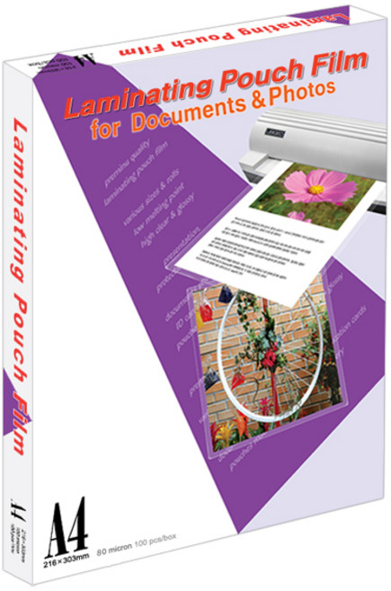 A-TECH 코팅필름 80mic, 100개, A4