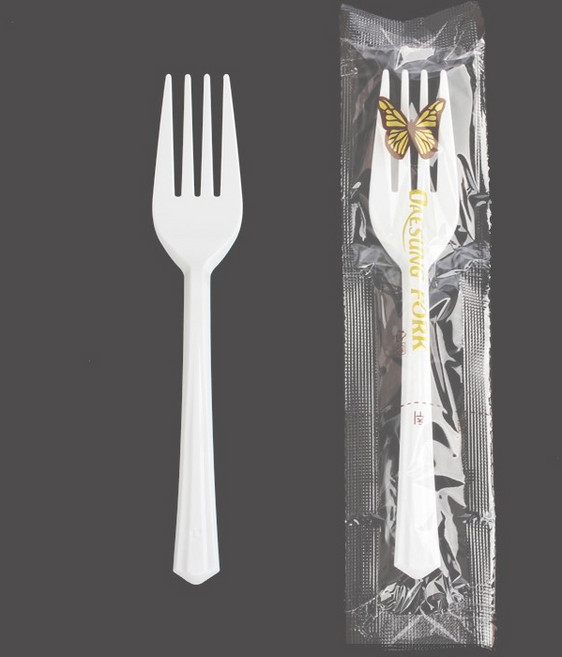 대성기업 고급 개별포장 일회용 포크 백색, 1개입, 1000개