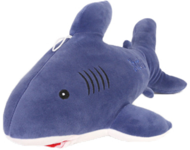 말랑상어 인형, 16cm, Blue, 1개