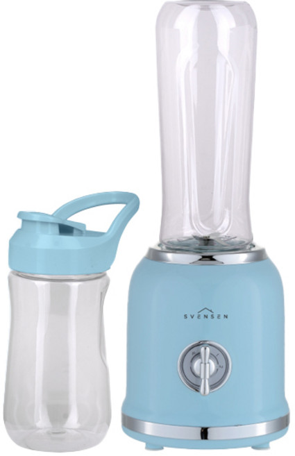 스벤슨 미니 믹서기 블랜더 텀블러형 BLUE 600ml + 300ml SB-D100SB