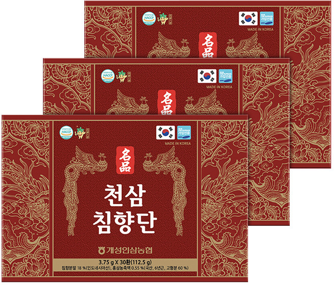 천삼 침향단 건강환, 90개, 3.75g