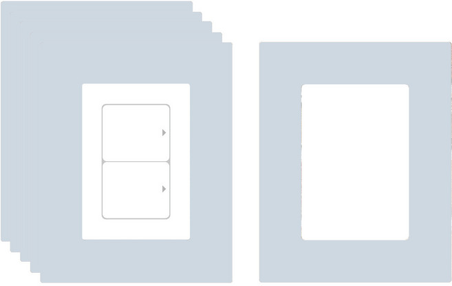 유니크 만능 점착 스위치커버 스티커 6p, 스카이블루, 16 x 20 cm