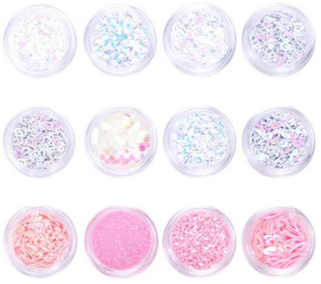 핑크톤 글리터 스팽글 세트 RB004, RB004 : 핑크톤, 1세트