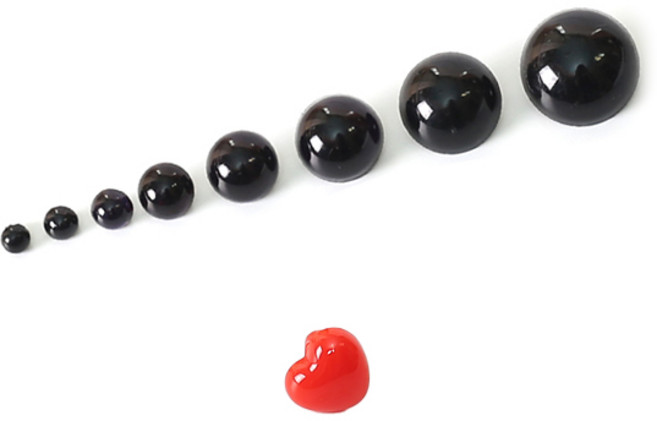 펠트친구 단추눈 8종 세트 + 하트코, 1세트