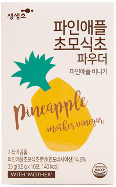 생생초 파인애플 초모식초 파우더 파인애플비니거 분말 3.5g x 10p, 1개, 10회분