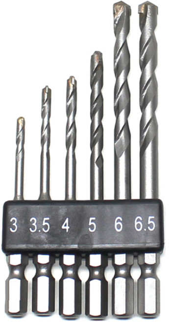 JW종원 콘크리트드릴 육각비트 6종, 1세트