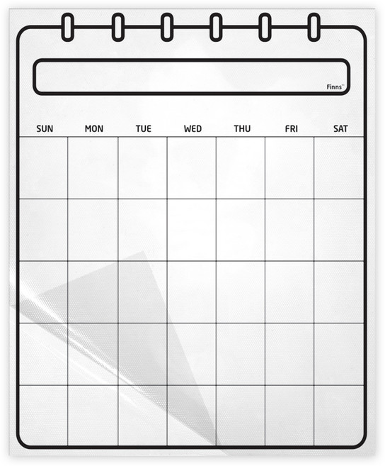 핀스 메모시트 달력, PET + 종이