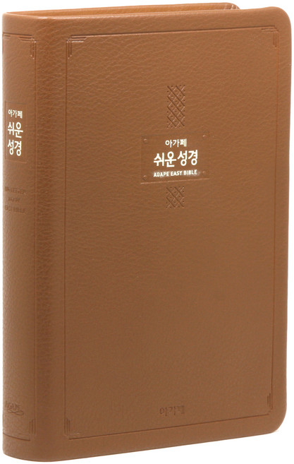 쉬운성경 특대(무지퍼 / 다크브라운 / 단본), 아가페