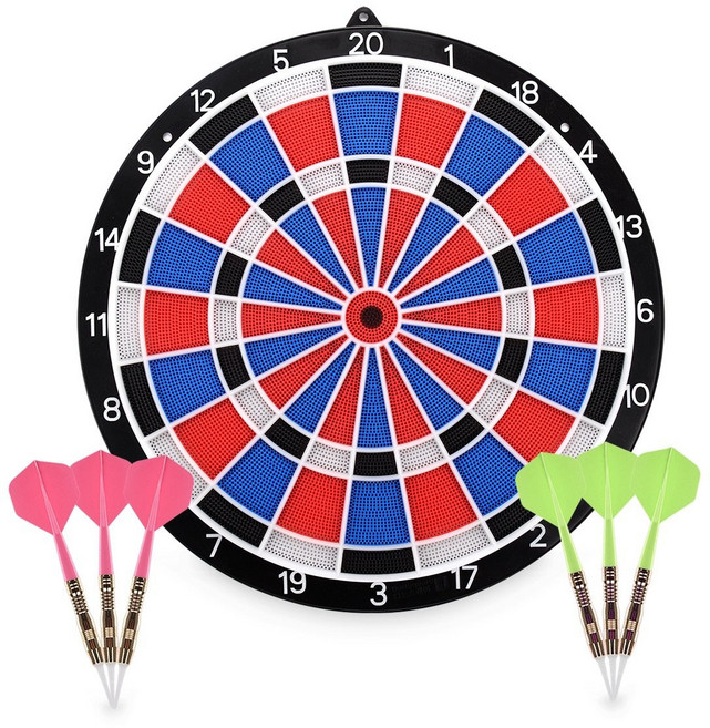 다트스퀘어 국제규격 KCL인증 국내산 소프트 다트 + 다트 보드 세트, 혼합색상, 1개