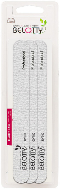 벨로티 프로페셔널 프리미엄 일자형 네일파일 세트, 1세트