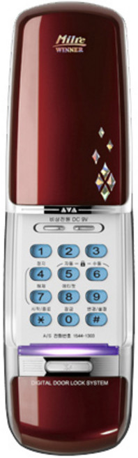 밀레시스텍 위너 도어락 MI-350K + 건전지, MI-350K(와인레드), 고객직접설치