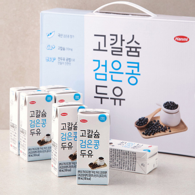 한미헬스 고칼슘 검은콩 두유, 190ml, 24팩