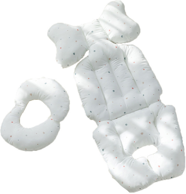 베베누보 사계절 더블라이너 양면 유모차시트 + 목쿠션, 컬러풀도트, 1개