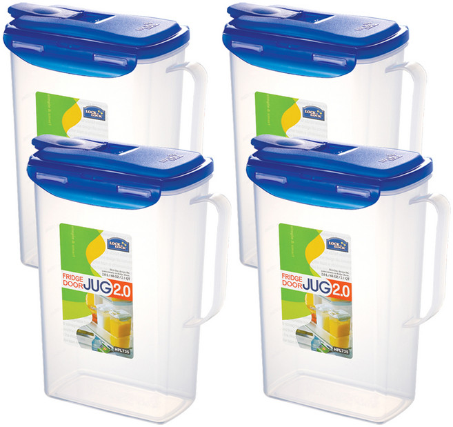 락앤락 이지 그립 물병, 혼합색상, 2L, 4개