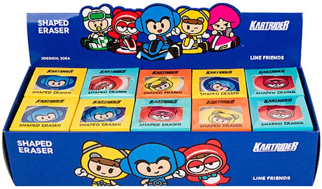 카트라이더 지우개, 혼합색상, 30개