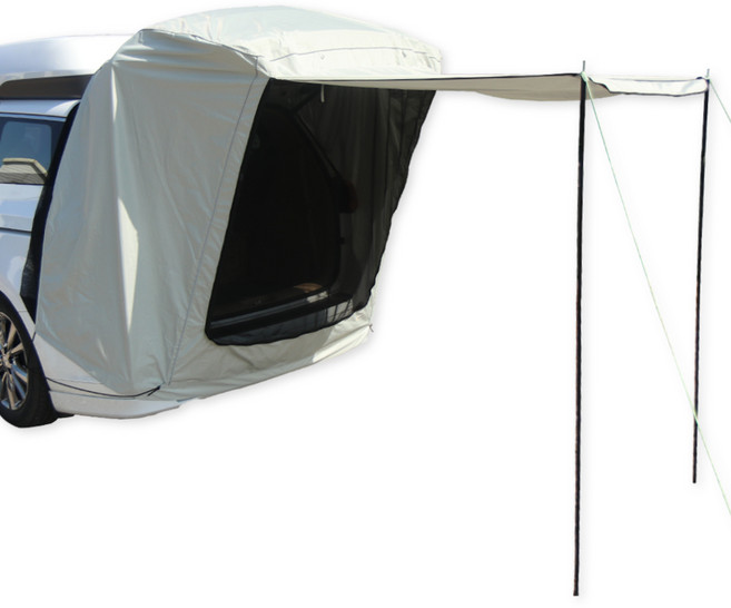 Breeze Moon 感嘆 車泊野餐 車用帳篷 第2代 營柱型 XL, 4人用, 奶油米色