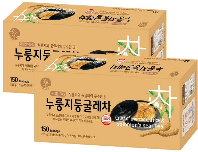 SONGWON 鍋巴玉竹茶茶包, 1.5g, 150包, 2盒