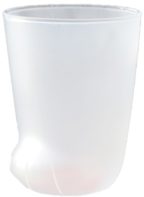 아데리아 코코네코 엄마 고양이 발 유리컵 무지 300ml, 화이트, 1개
