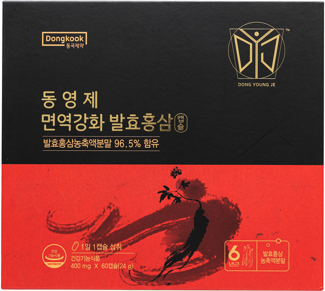 동국제약 동영제 면역강화 발효홍삼, 60정, 1개
