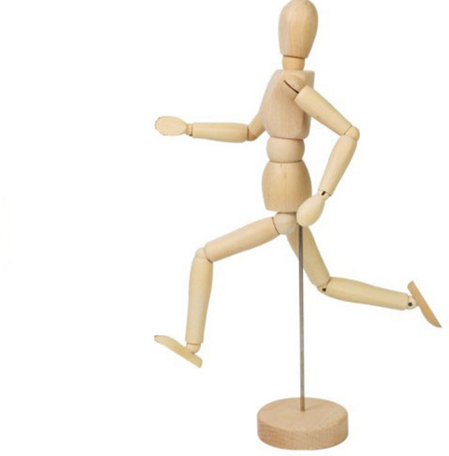 이디오 원목 관절 인형, 1개