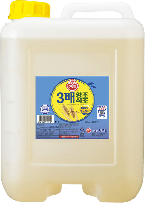 오뚜기 3배 양조 식초, 15L, 1개