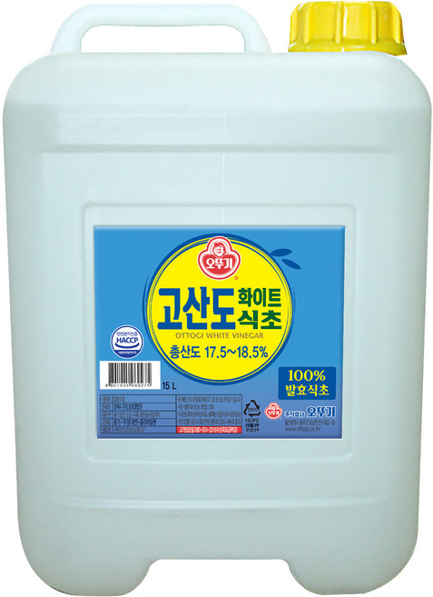 오뚜기 고산도 화이트 식초, 1개, 15L