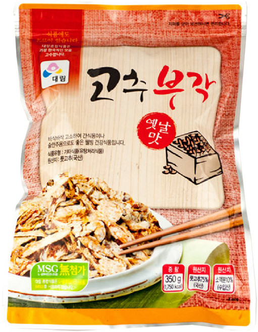 대림종합식품 고추 부각, 350g, 1개