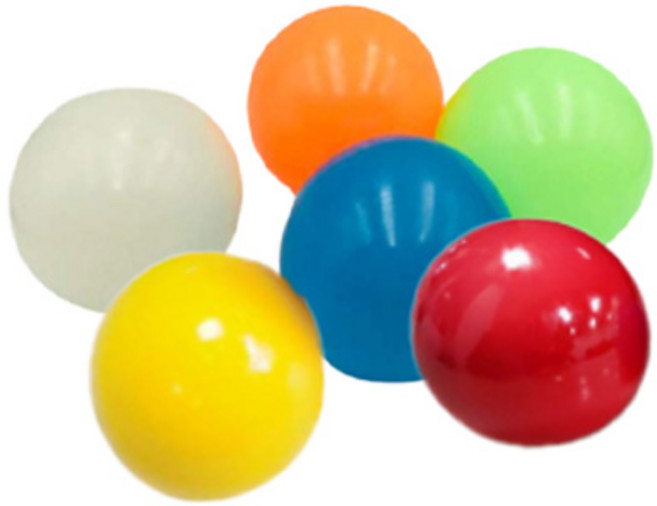 바이미 야광컬러 찐득볼 틱톡볼 4.5cm 6p, 랜덤발송