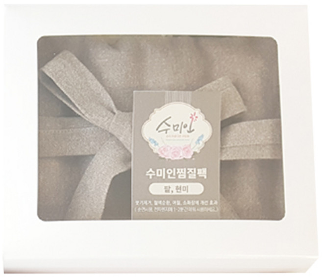 수미인 팥찜질팩 소형 베이지, 1개