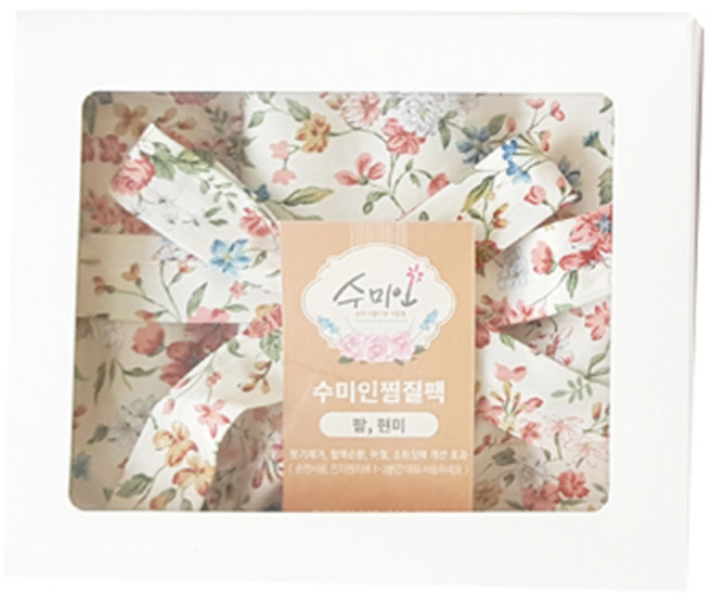 수미인 팥찜질팩 소형 화이트플라워, 1개