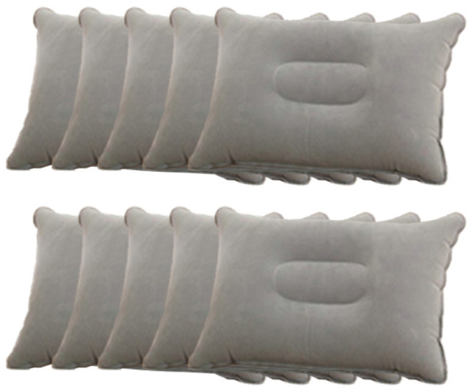 허브플러스 캠핑용 에어베개, 그레이, 10개